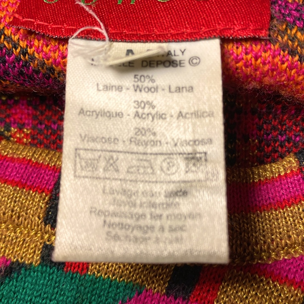 Kenzo Jungle Flower Multi-Pattern Multicolor Sweater or Dress Wool Blend Size M - Picture 9 of 9